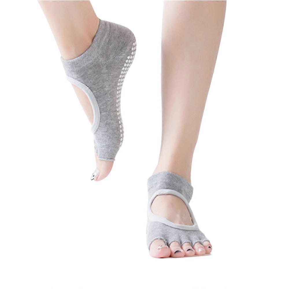 1 زوج المرأة نصف إصبع القدم قبضة عدم الانزلاق للباليه، اليوغا، بيلاتيس