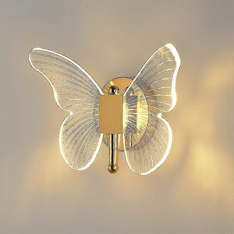 Nordic Butterfly Wall Lamp Light Luxury Modern Bedroom Bedside Art Wall Lamp Simple Creative Living