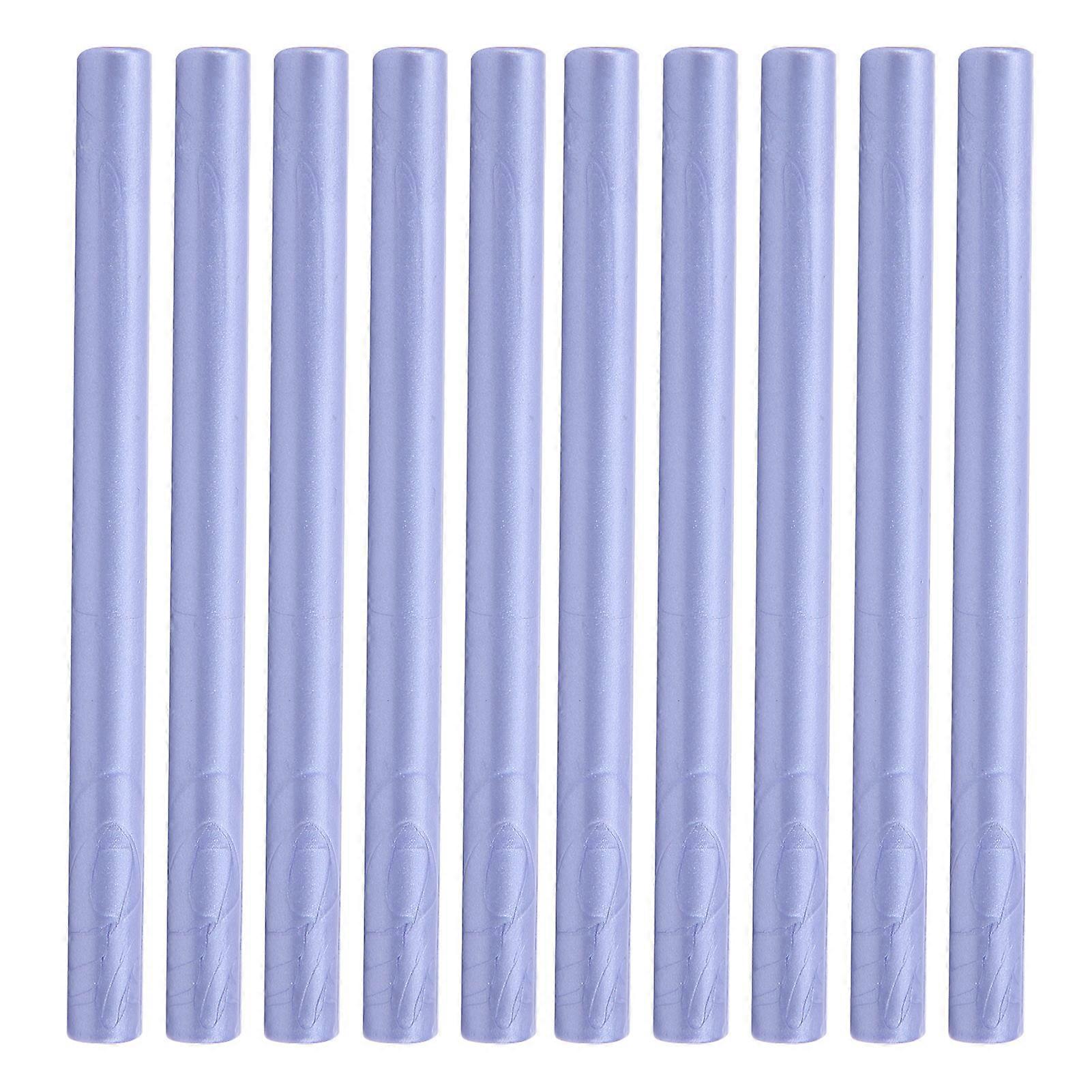 10Pcs Sealing Wax Sticks MultiColor Small Round Stamp Tools for DIY Invitations Cards Envelopes(Ice Purple )