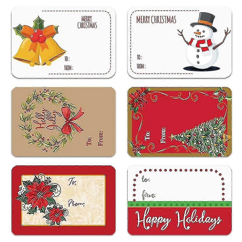 christmas name tags stickers