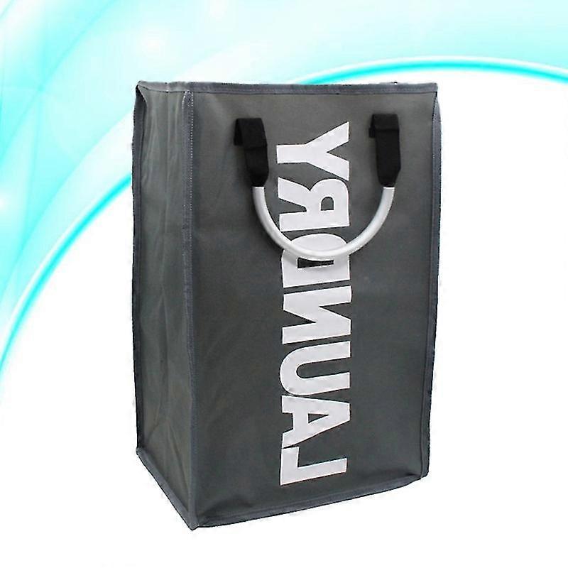 Foldable Laundry Hamper Thicken Oxford Laundry Basket Laundry Bin Folding Clothes Bag (White)