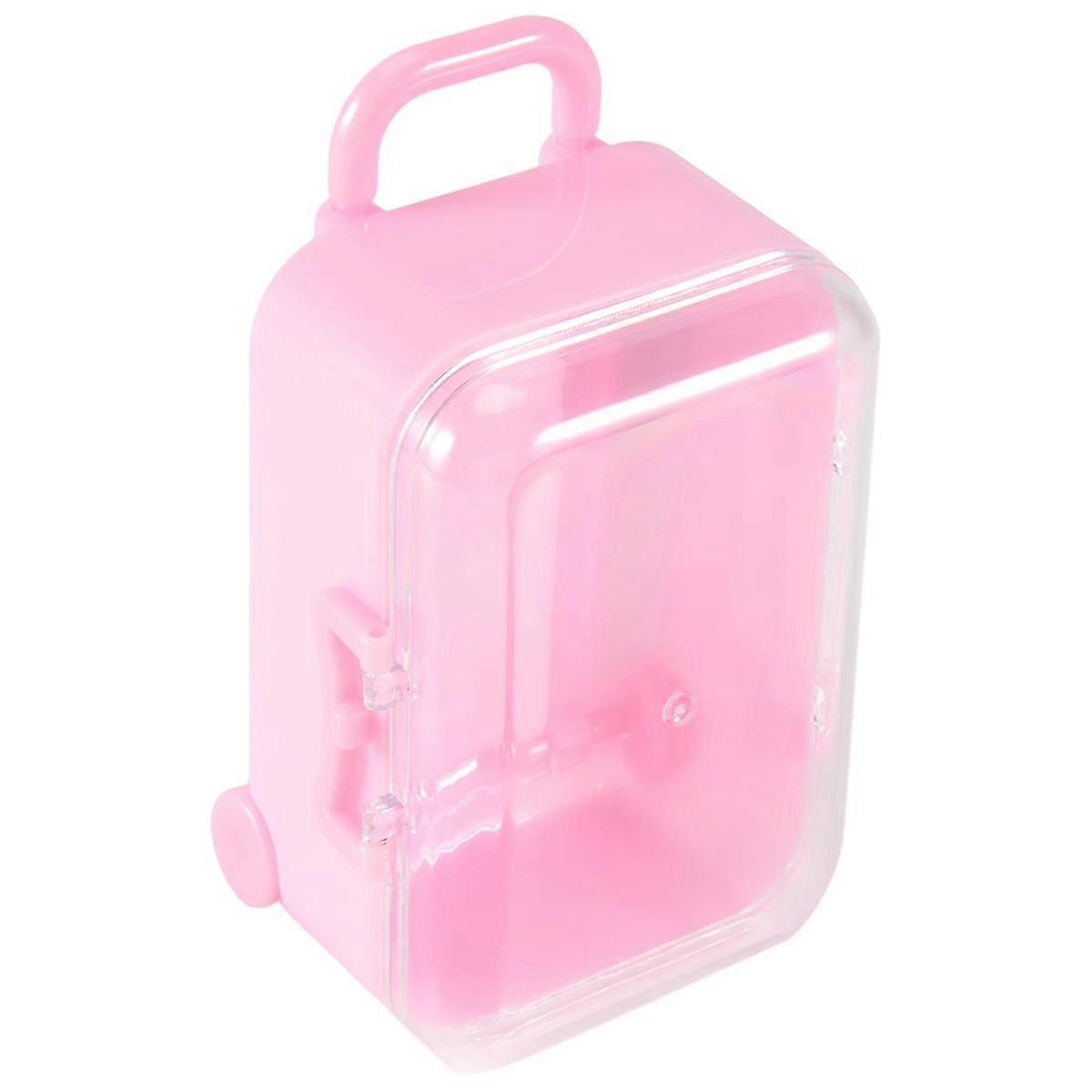 Pink mini roller travel suitcase personality wedding candy box