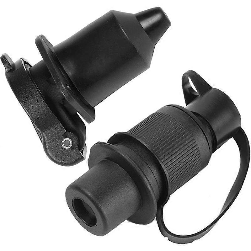 12V 3 Pin Trailer Socket Connectors Round 3 Pole Plug-in Tractor Plug for Electrical Caravan Truck