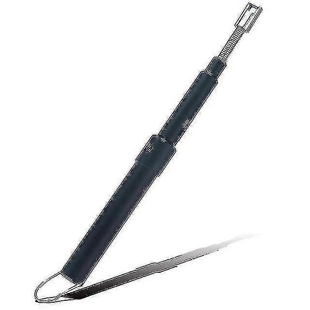 70cm Bbq Candle Usb Lighter Length Adjustable Rechargeable Kitchen Windproof Cigarette Lighter Plasma Pulse Power Arc(silver)