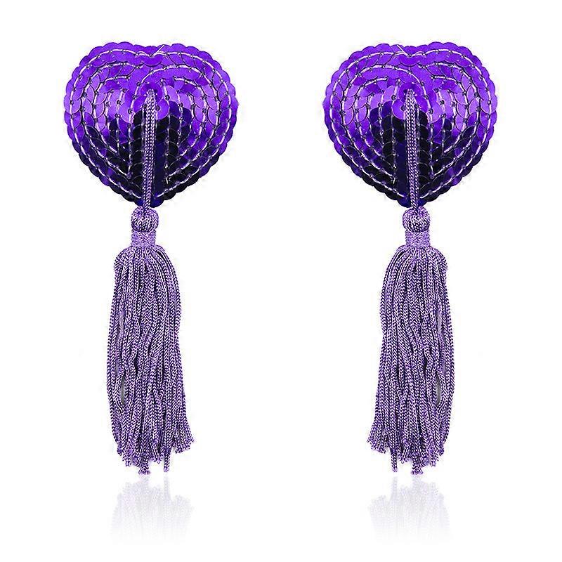 Kvinner Sexy Tassle Hjerteformet BH Brystvorte Deksler