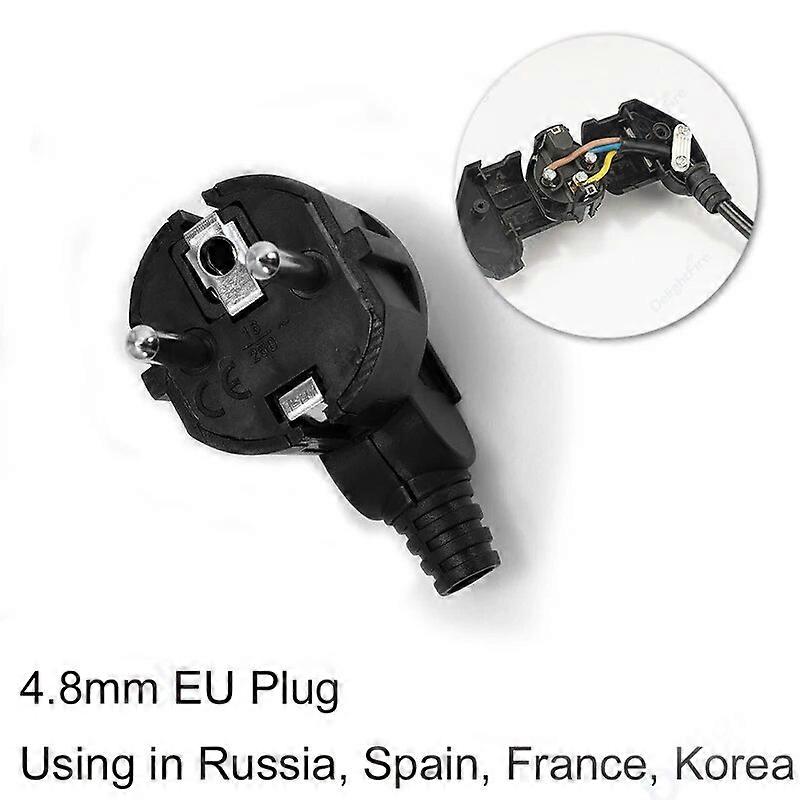 EU elektriska adaptrar Schuko Frankrike Tyskland Kontakt Skruvanslutningar EU Byte Plugg Adapter För strömförsörjningskabel