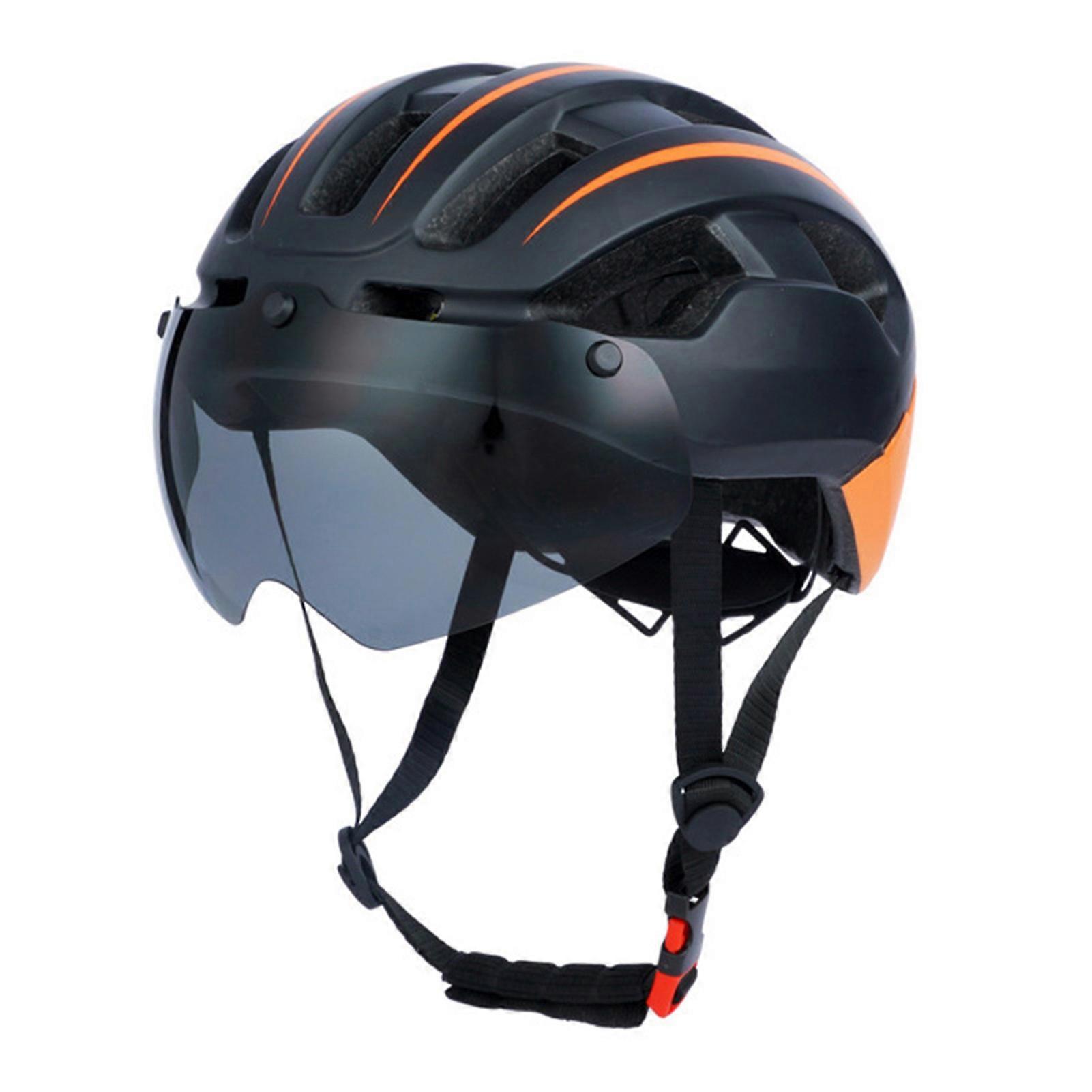 Outdoor Cycling Helmets with Light Bike Helmets with Magnetic Goggles for Night Riding