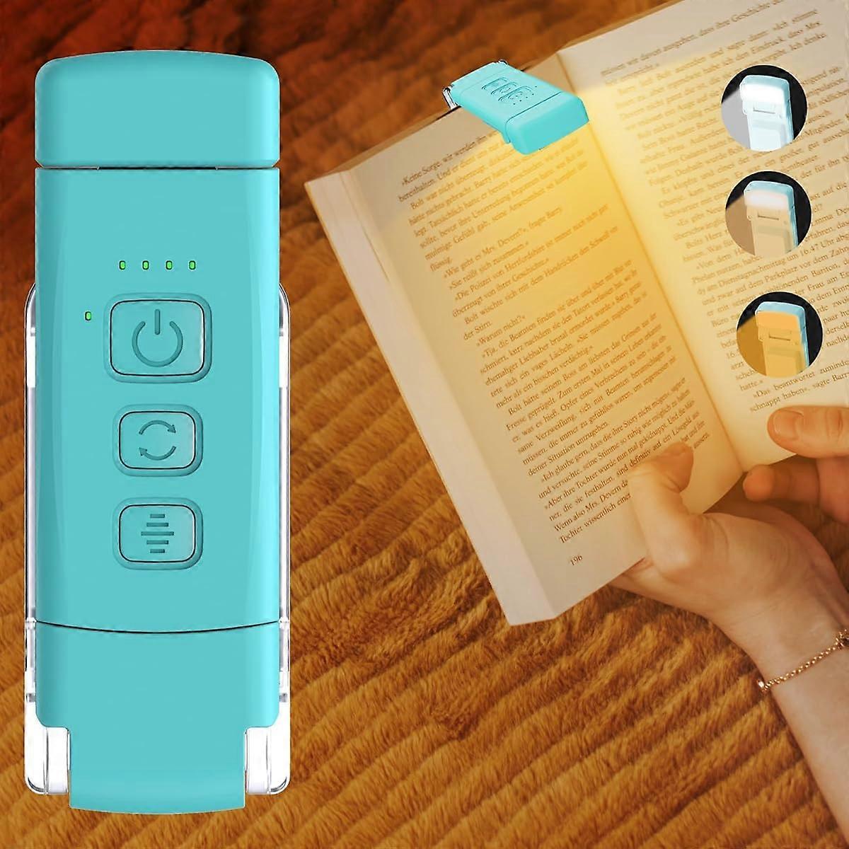 Book Lights for Reading in Bed, Rechargeable Reading Lamp with 2 Timing Modes, 3 Color Modes & 5 Brightness Dimmable, Great Gifts for Kids, Nighttime 