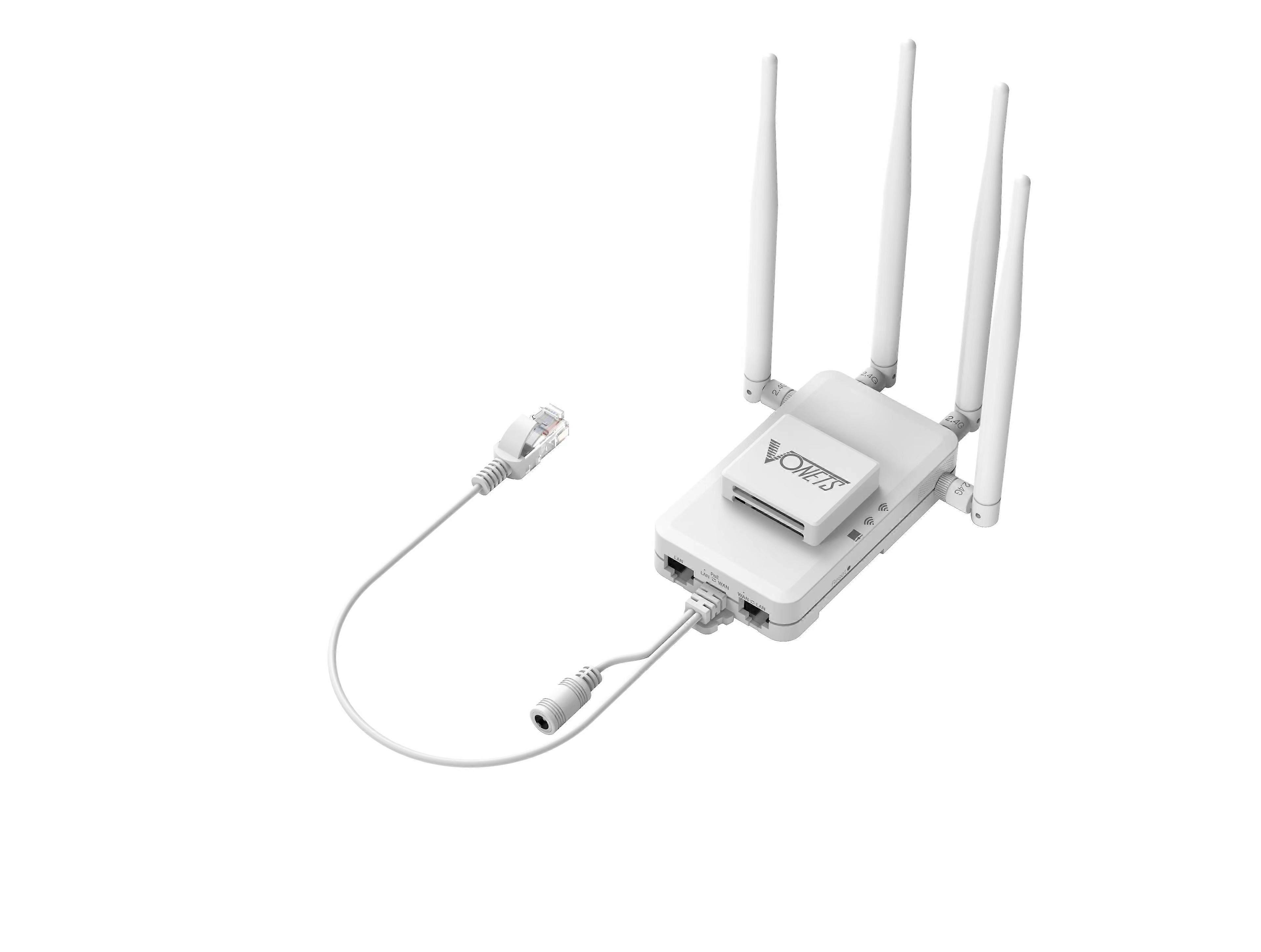 VONETS Gigabit PoE 2,4 GHz WiFi Bridge Wireless Router Repeater Ethernet Adapter WiFi Extender 100/1000Mbps IoT Netzwerkgeräte