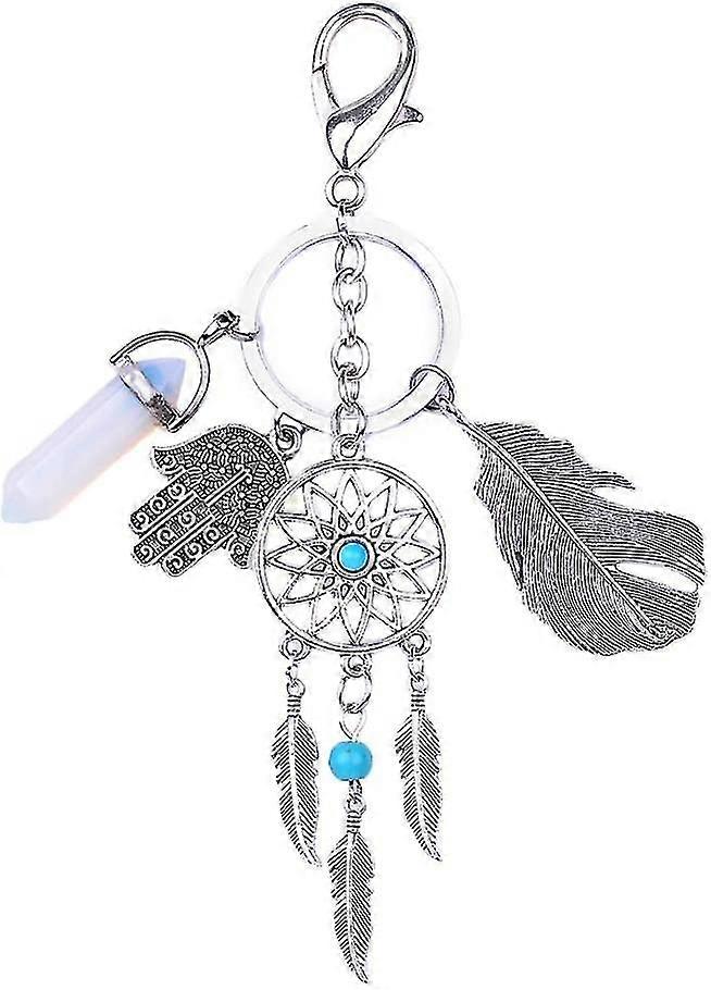 Fashion Alloy Handmade Dream Catcher Alloy With Leaf Tassel Pendant Keychain Keyring Handbag Hanging Decorations Very Practical And Popular Nice And A