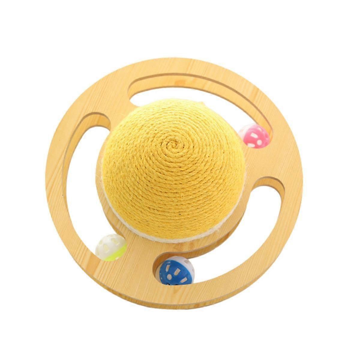 Sisal Turntable Toy Floor Kitten Scratcher Scratching Ball Scratching Board Stands Scratcher-a