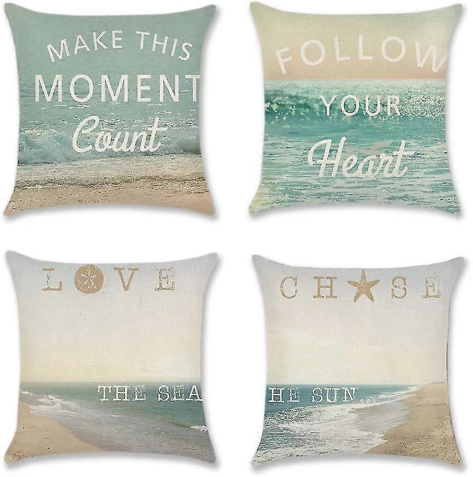 4 Pcs Pillow Case 45x45cm,pillow Cases With Double Sided Patterns