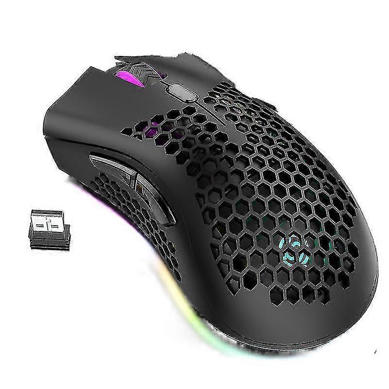 Rgb Backlight Honeycomb Design Rechargeable Wireless Gaming Mouse