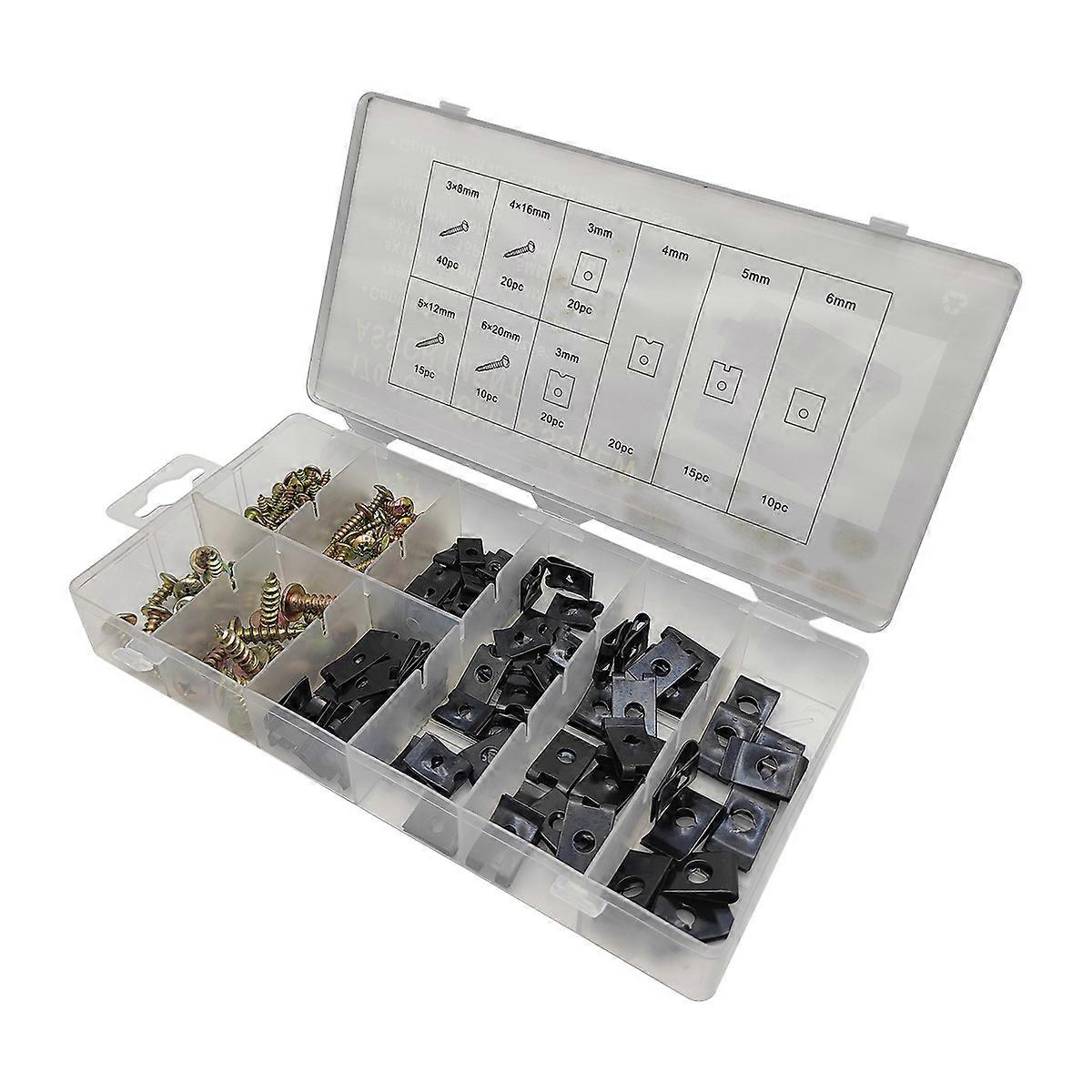 170-pieces Screw and U Type Cushion Assortment