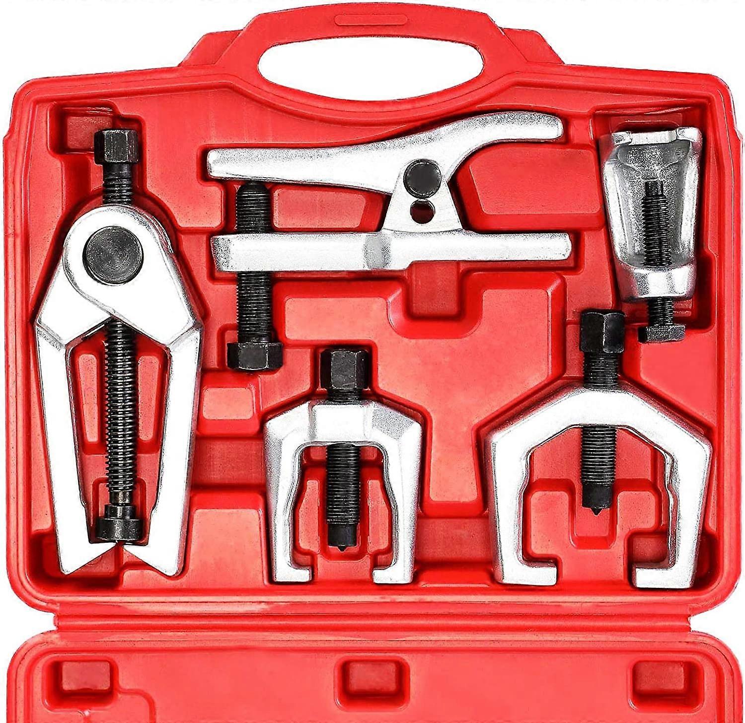 5-in-1 Ball Joint Separator, Pitman Arm Puller, Tie Rod End Tool Set for Front End Service, Splitter Removal Kit