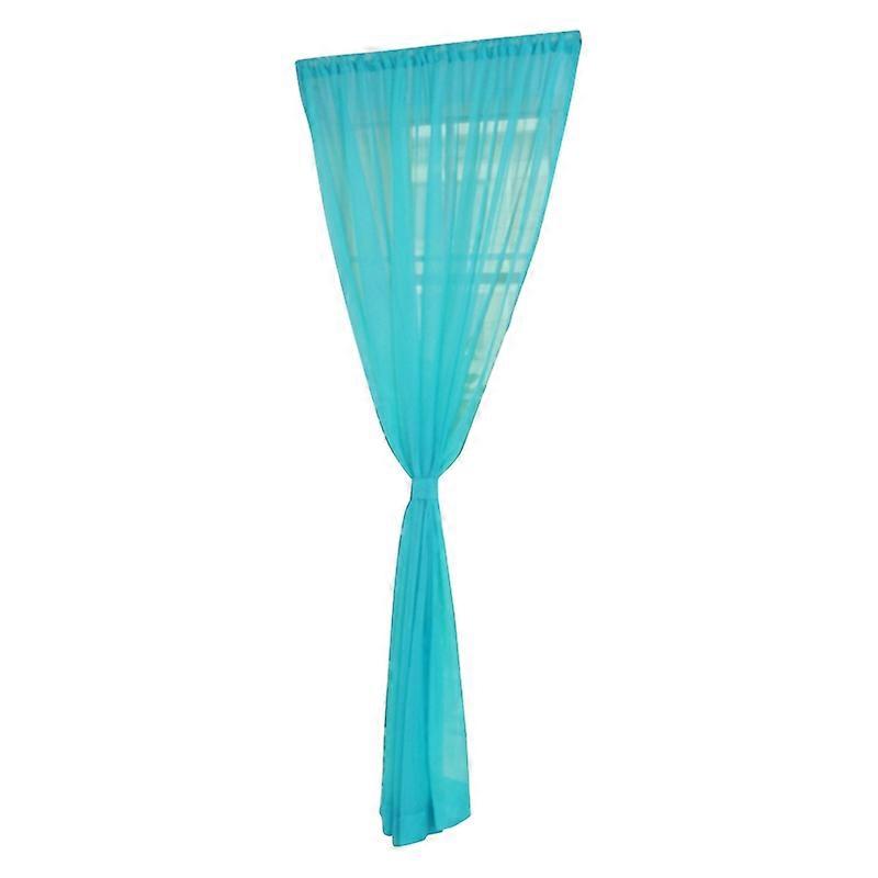 Light Transmission Sheer Curtain Bright Color Polyester Comfortable Touch Door Drape for Living Room