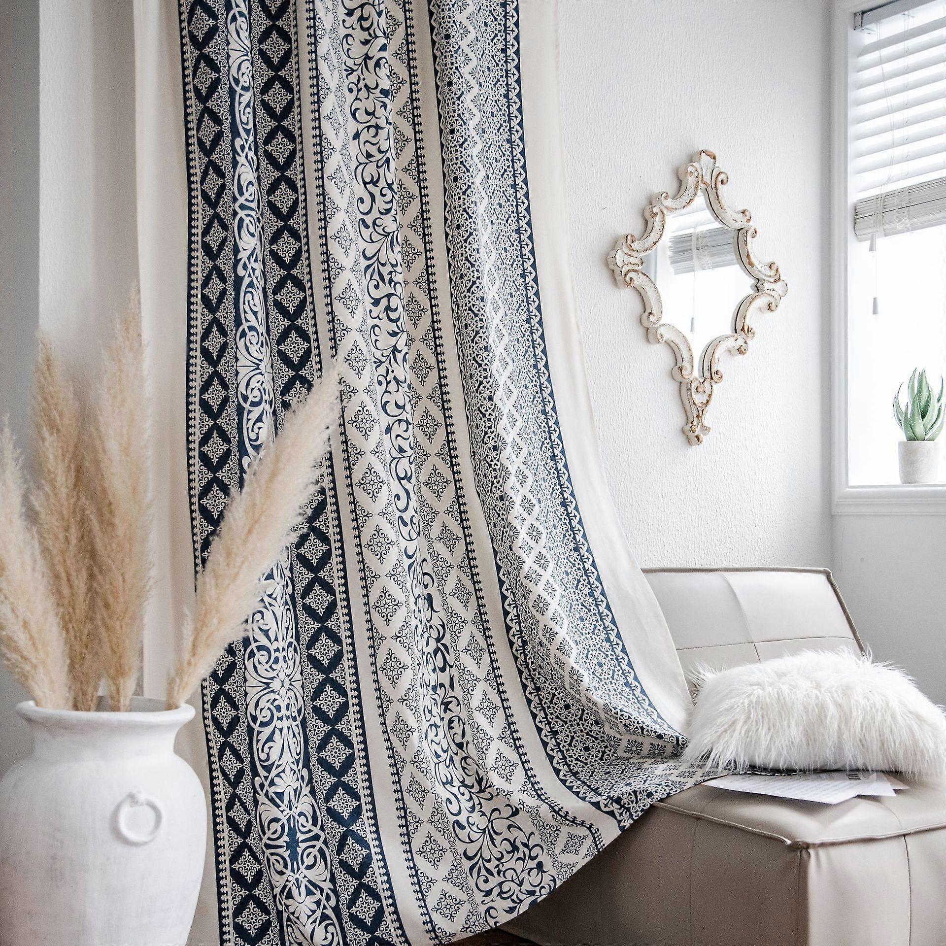 Fringe Light Reducing Curtains Linen Texture
