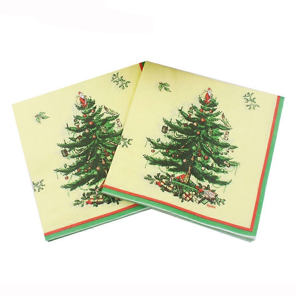 100pcs Christmas Tree Paper Napkins Serviette