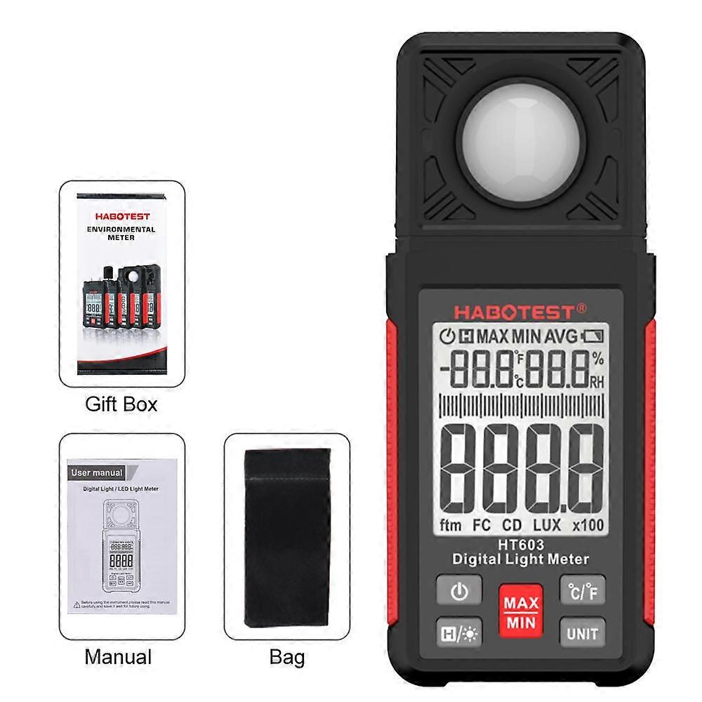 Digital Lux Meter Light Meter FC Lightmeter Illuminance Meter Tester 200000 Lux Illuminometer Photometer Luxometro Luxmeter