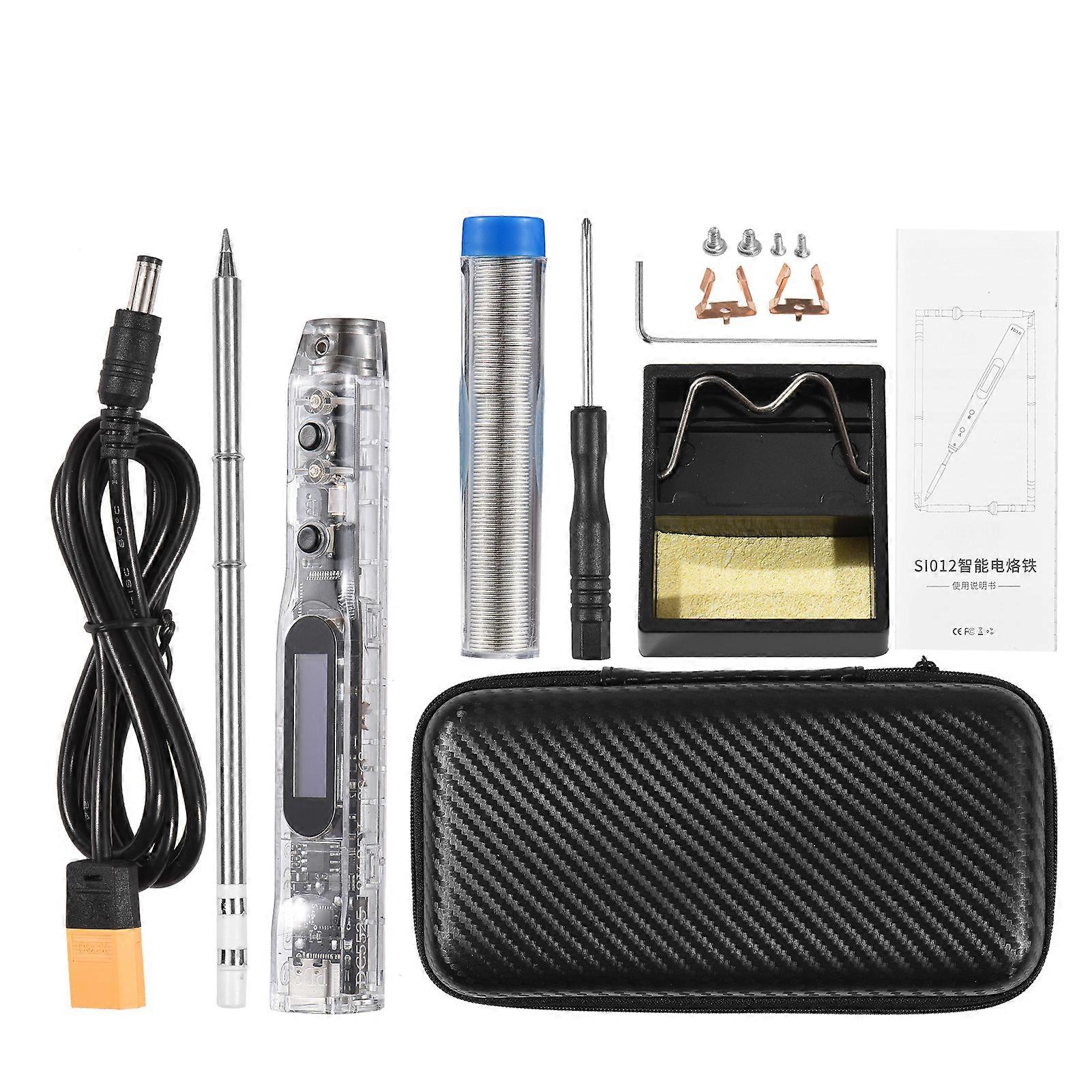 Intelligent SI012 OLED Electric Soldering Iron Sensitivity Adjustable Built-in Buzzer Suitable for T12