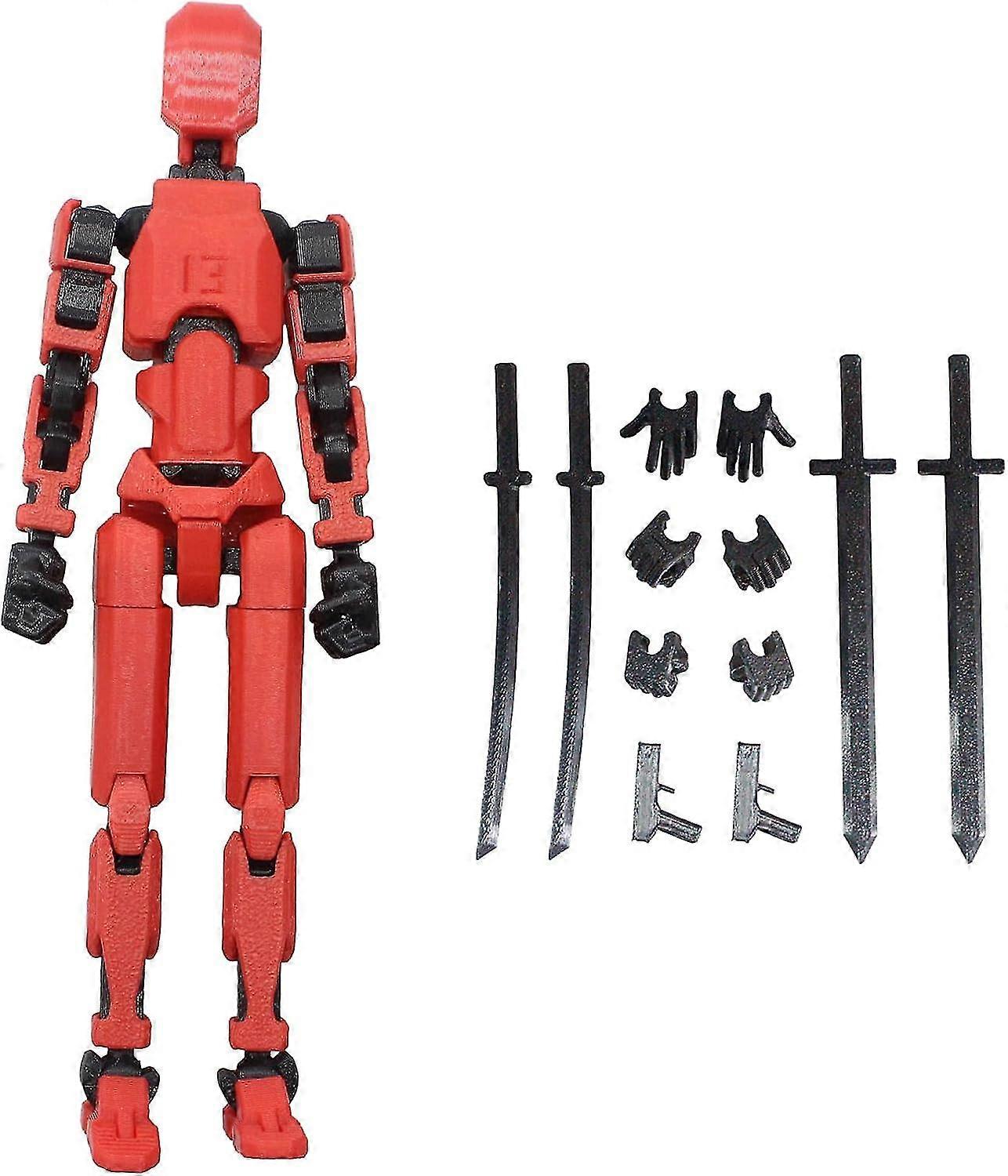 T13 Action Figure, Titan 13 Action Figure, 3D Stampato Multi-Jointed Mobile T13 Action Figure, Lucky 13 Action Figure Regalo Desktop Decor