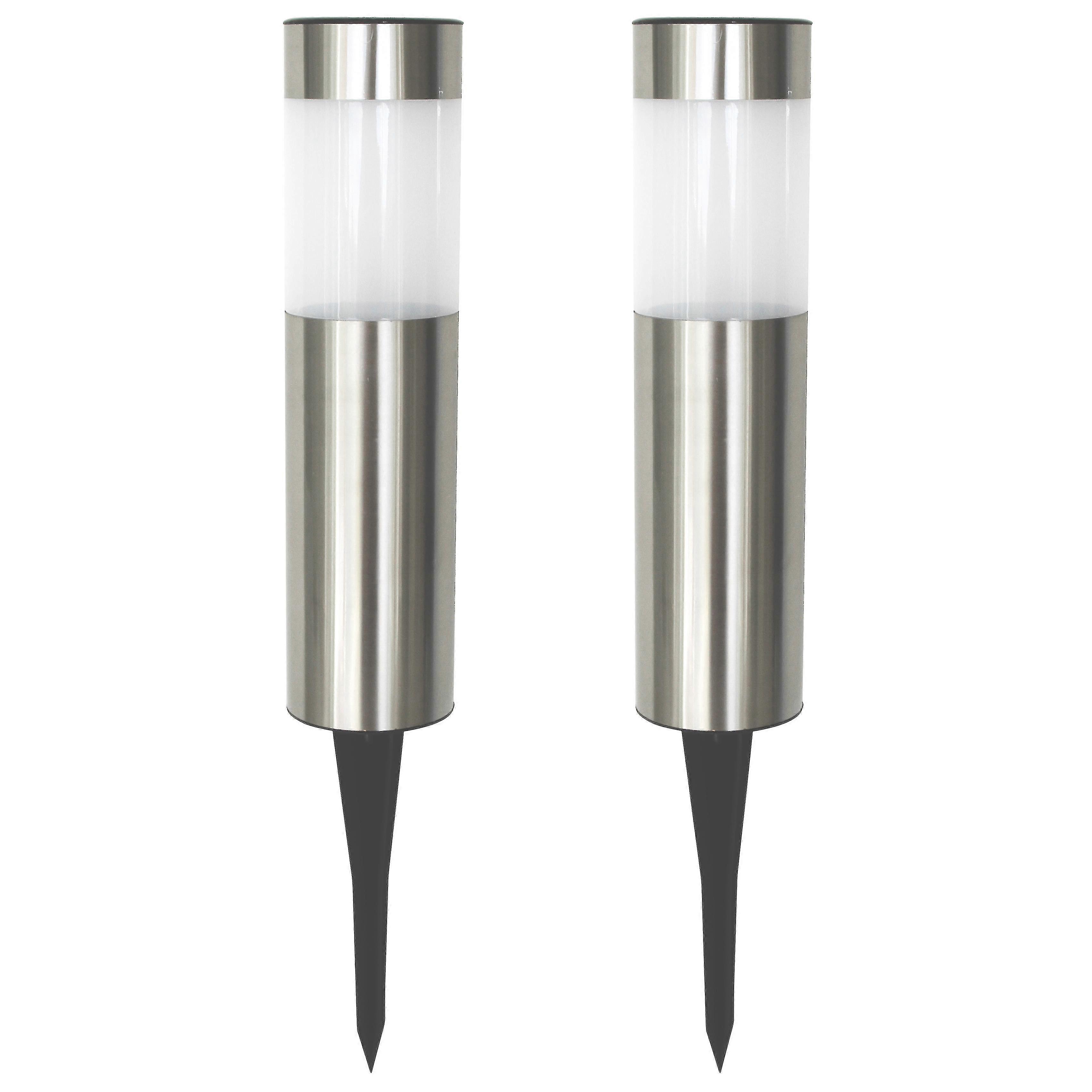 2pcs Large Solar Post Lights, White Light