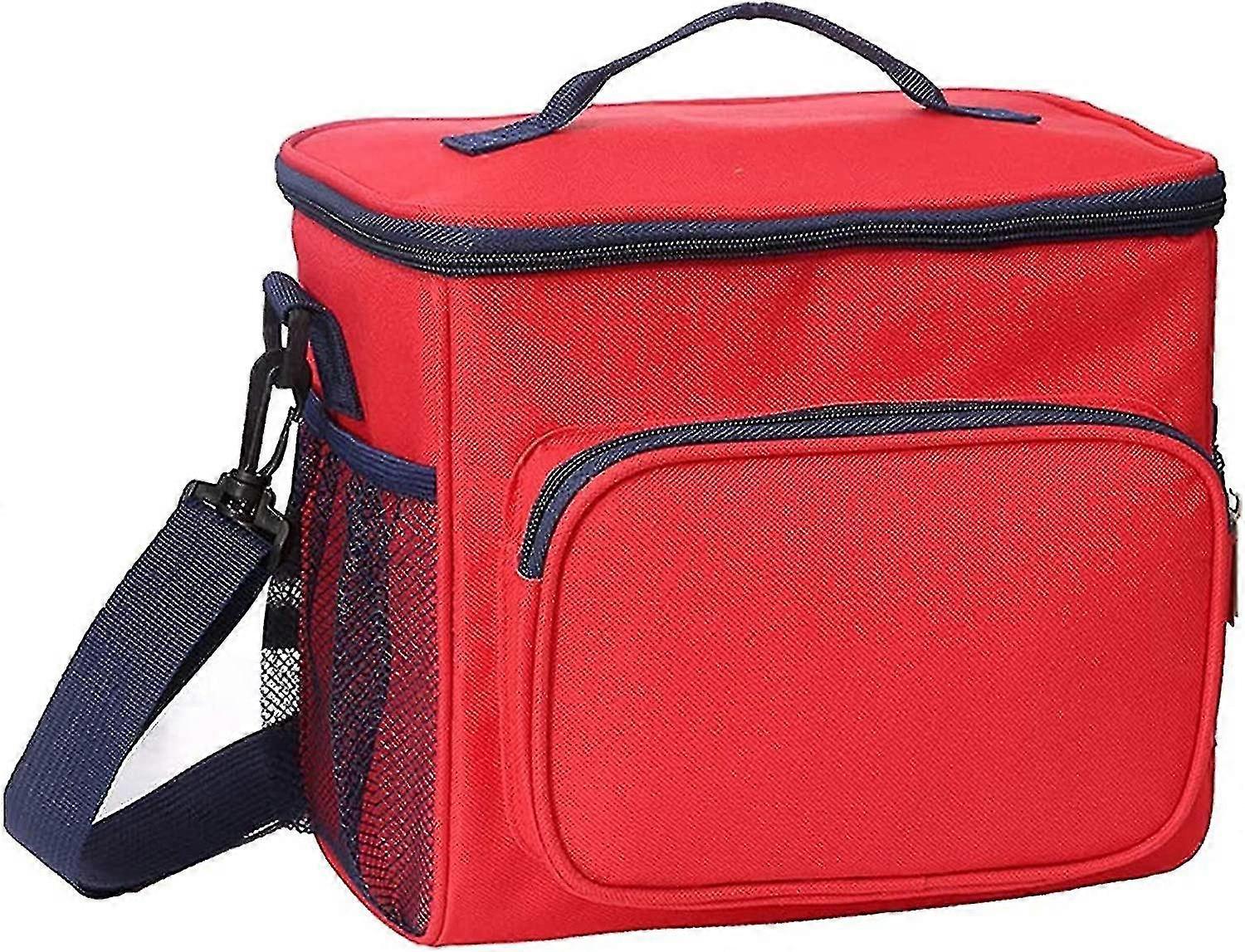 Insulated Lunch Bag Large Capacity Insulated Soft Refrigerated Lunch Bag For Lunch With Removable Shoulder Strap 10l