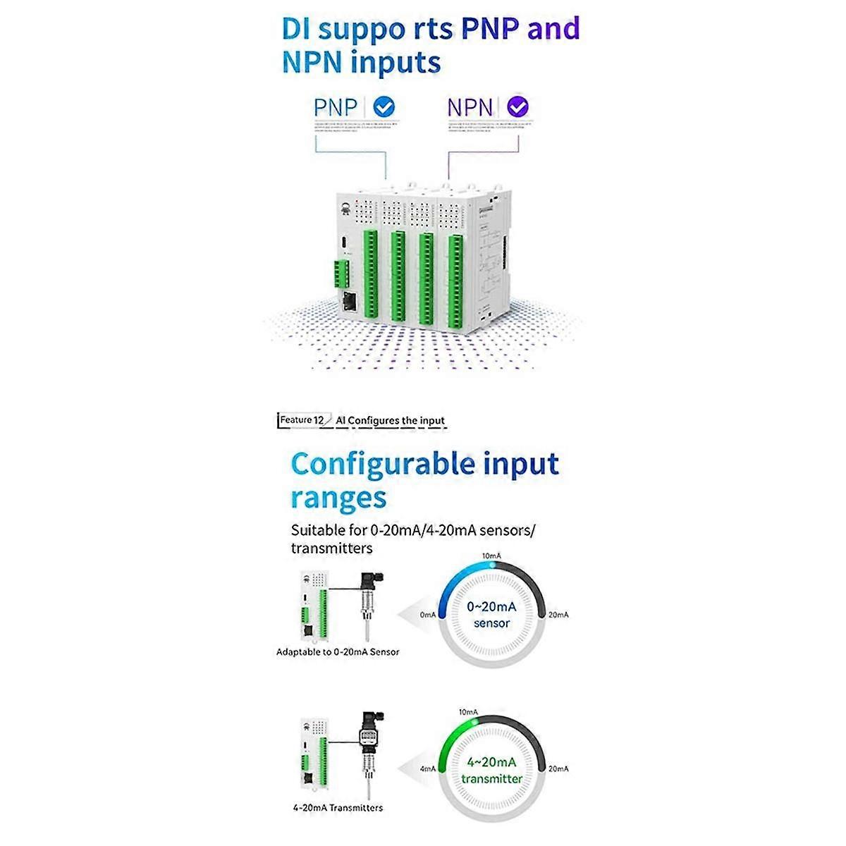 Module d’E/S à distance d’extension Ethernet RS485 16DI CDSENET GAXXXA000 Acquisition de commutateur analogique Modbus T