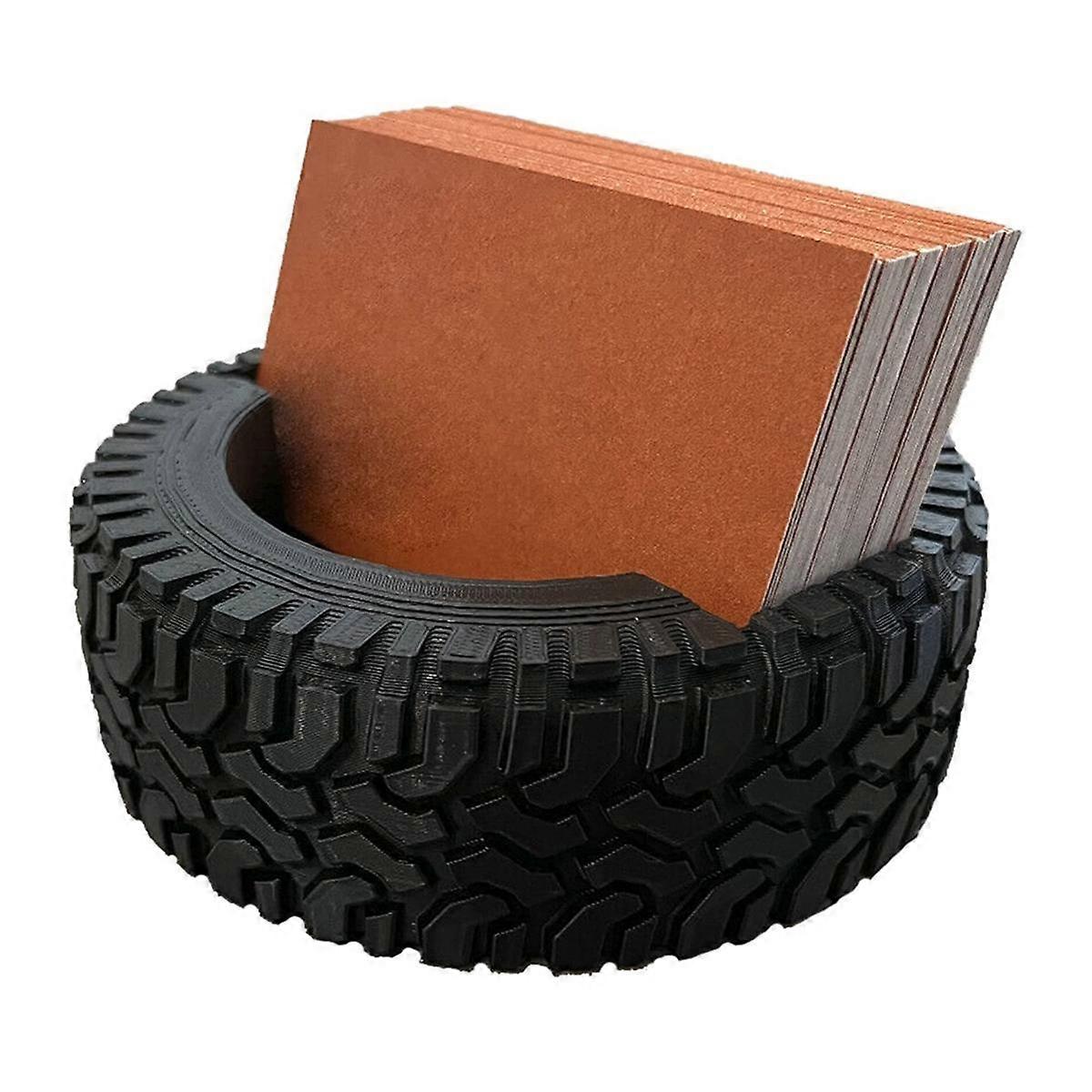 Tire Business Card Holder - Wheel Shop Display Stand Desktop Countertop