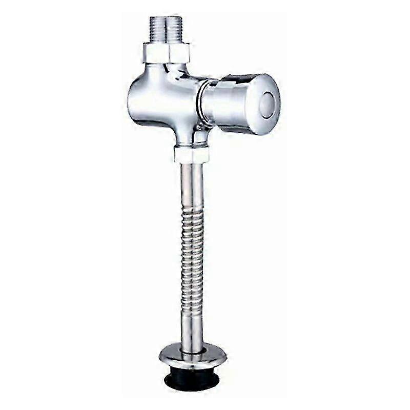 Flush Urinal, Automatic Detector Toilet Flush Valve with Iron Button Pressure Urinal Flush Manual Delay