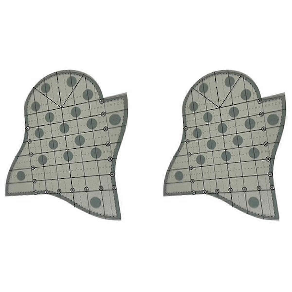 Suitable for Mesh Scallop Quilting Template Home Tailor Sewing Tools Scalloped Patchwork Ruler, 2PCS