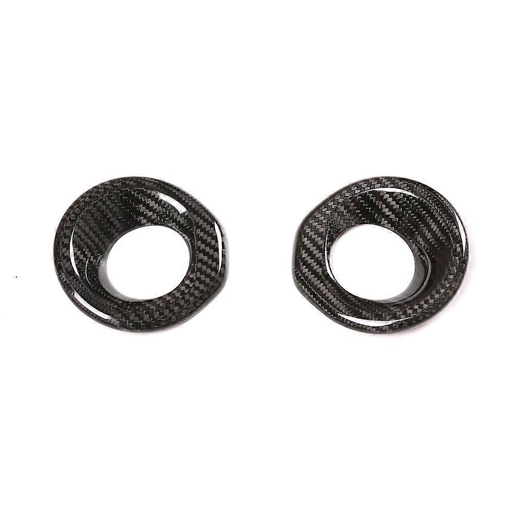 車のカーボンファイバーサイドドアオーディオツイータースピーカーカバー2019-2022用の装飾リングカバートリム