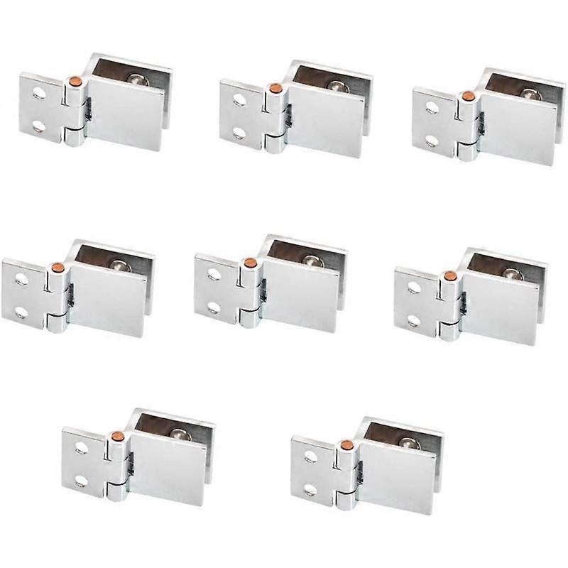 8 Pack Glass Door Hinges Adjustable Single Clamp