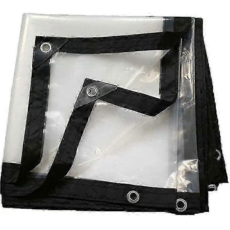 Perforated Waterproof Tarpaulin, Transparent, Foldable