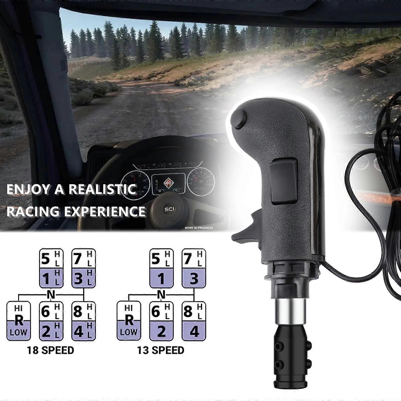 CHLOEF Pommeau de levier de vitesse USB pour Logitech G923 G29 G27 G25 TH8A pour ETS2&ATS Euro
