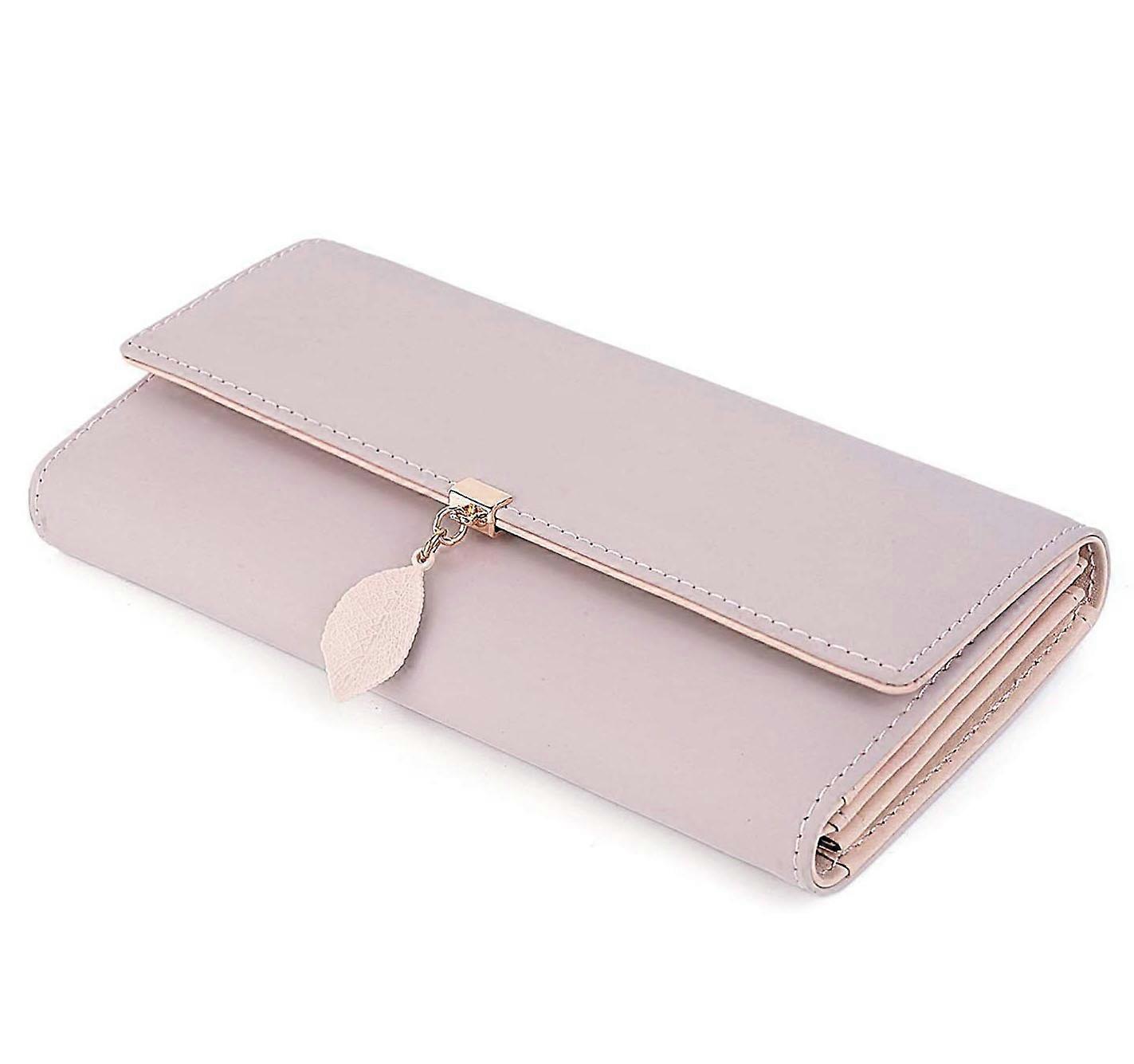 Cartera rosa mujer hecha de cuero sintético