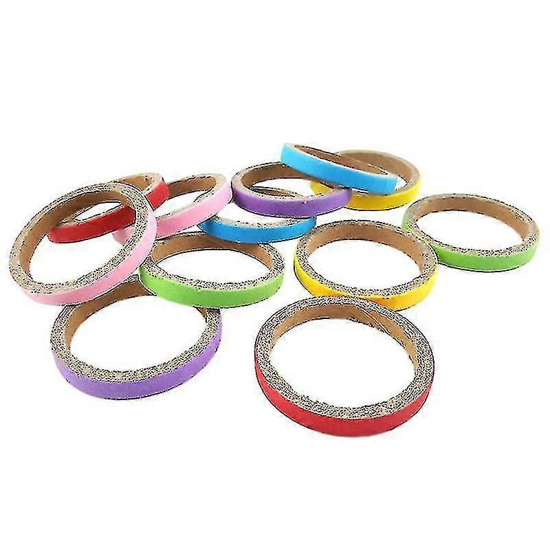 12pcs الببغاء اللعب لدغة مضغ حلقة حلقات ملونة الديكور الطيور الببغاء دي الملحقات