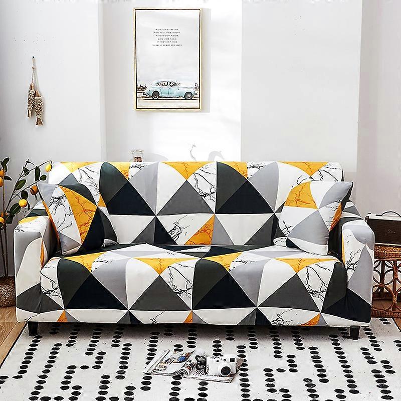 Stretch Sofa Cover Printed Couch Covers Armchair Slipcovers for Cushion Couches Sofas Elastic Universal Furniture Protector with 2 Pillowcase, Anti ca