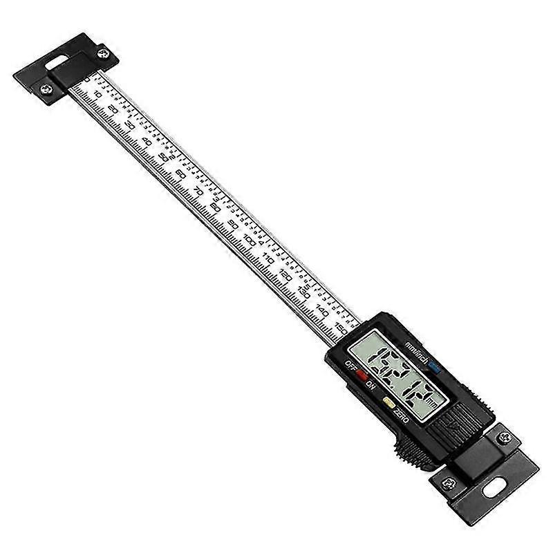 Edelstahl Horizontale vertikale Digitalanzeige Lineal LCD Display Level Messschieber 0-15cm