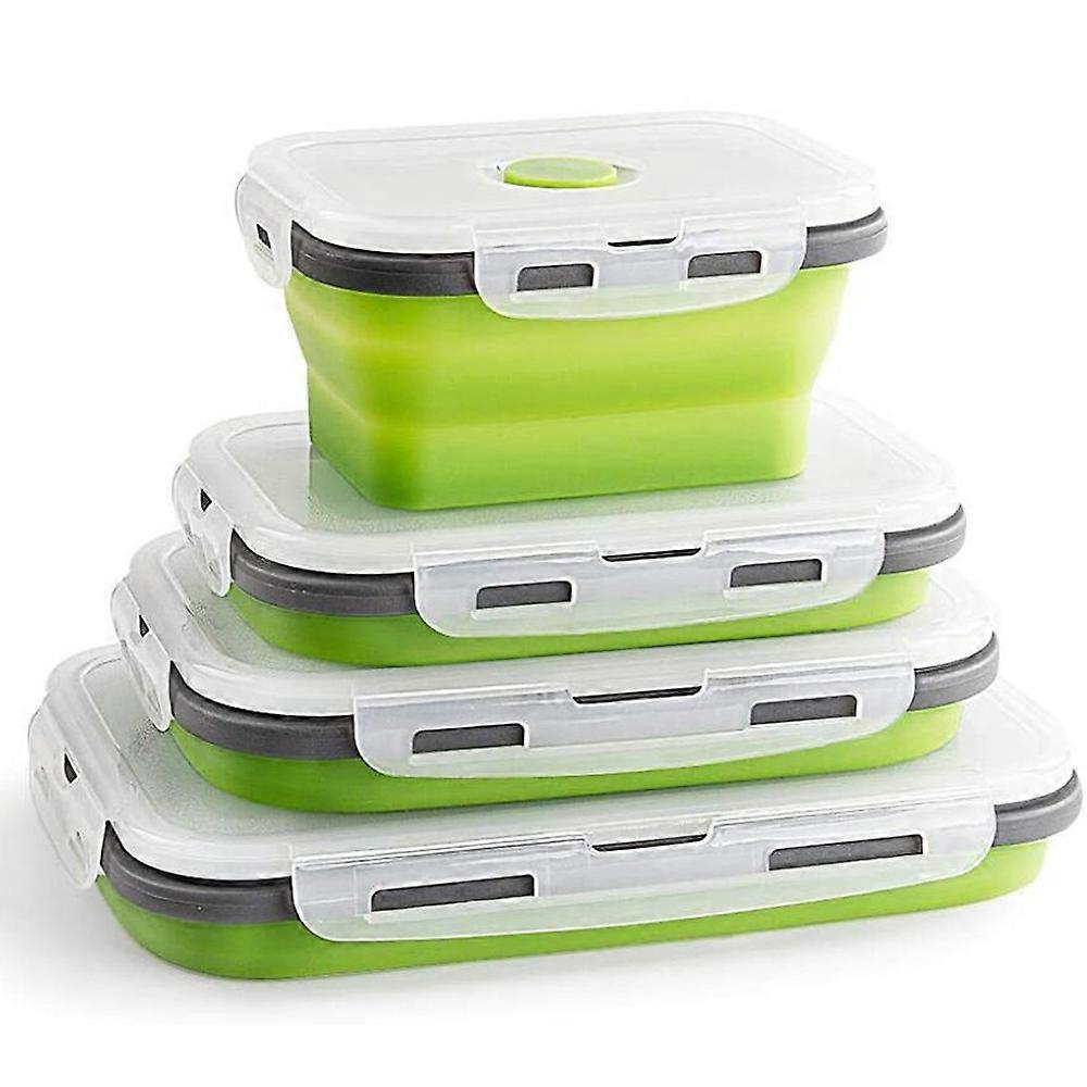 Foldable Fresh Storage Boxes - Silicone Lunch Boxes - Set of 4