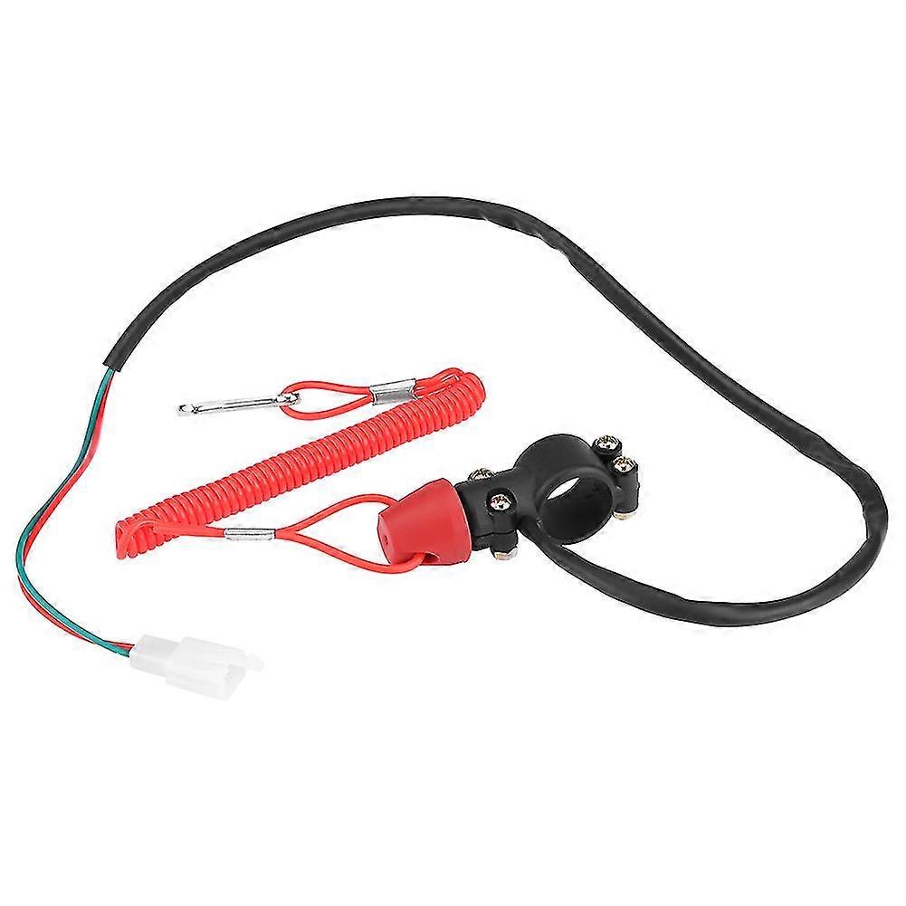 22mm 7/8" Motorcycle Boat Outboard Engine Motor Kill Stop Switch W/ Tether Lanyard Cord