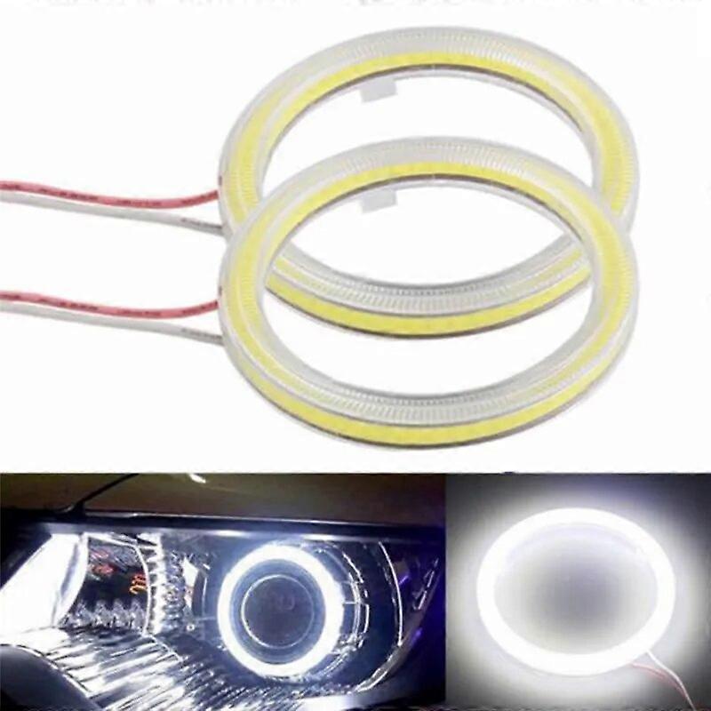 Motocicleta Led COB Farol Anel Fog Light Car DRL Daytime Running Lights Acessórios