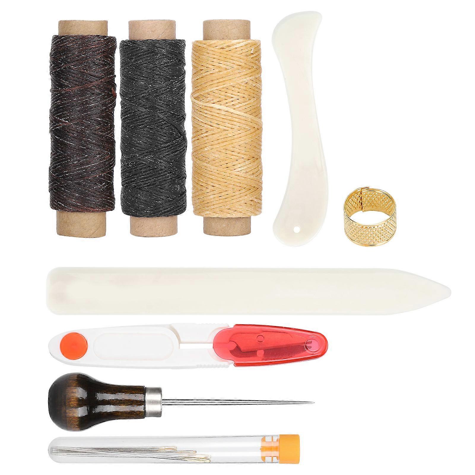 14Pcs Sewing Kit Thimble Loop Convenient Leather Working Craft DIY Repair Tool