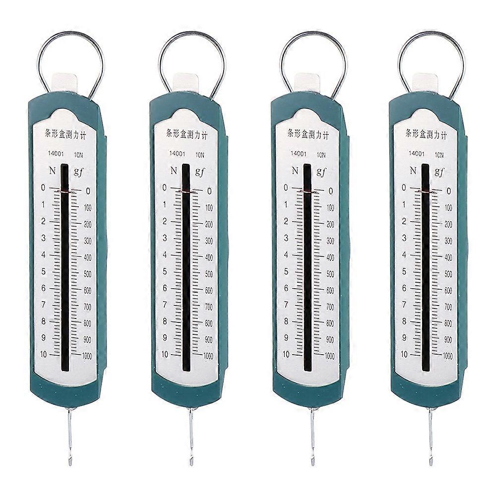 1 Set of 4 Pcs High Precision Dynamometer Stainless Steel Spring Dynamometer