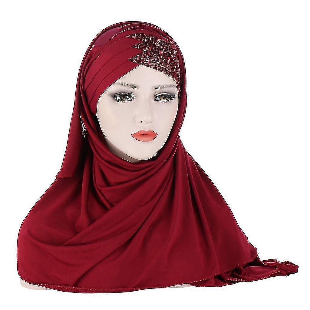 Kvinners Hijab muslimsk hijab full dekning langt skjerf (1 stk)
