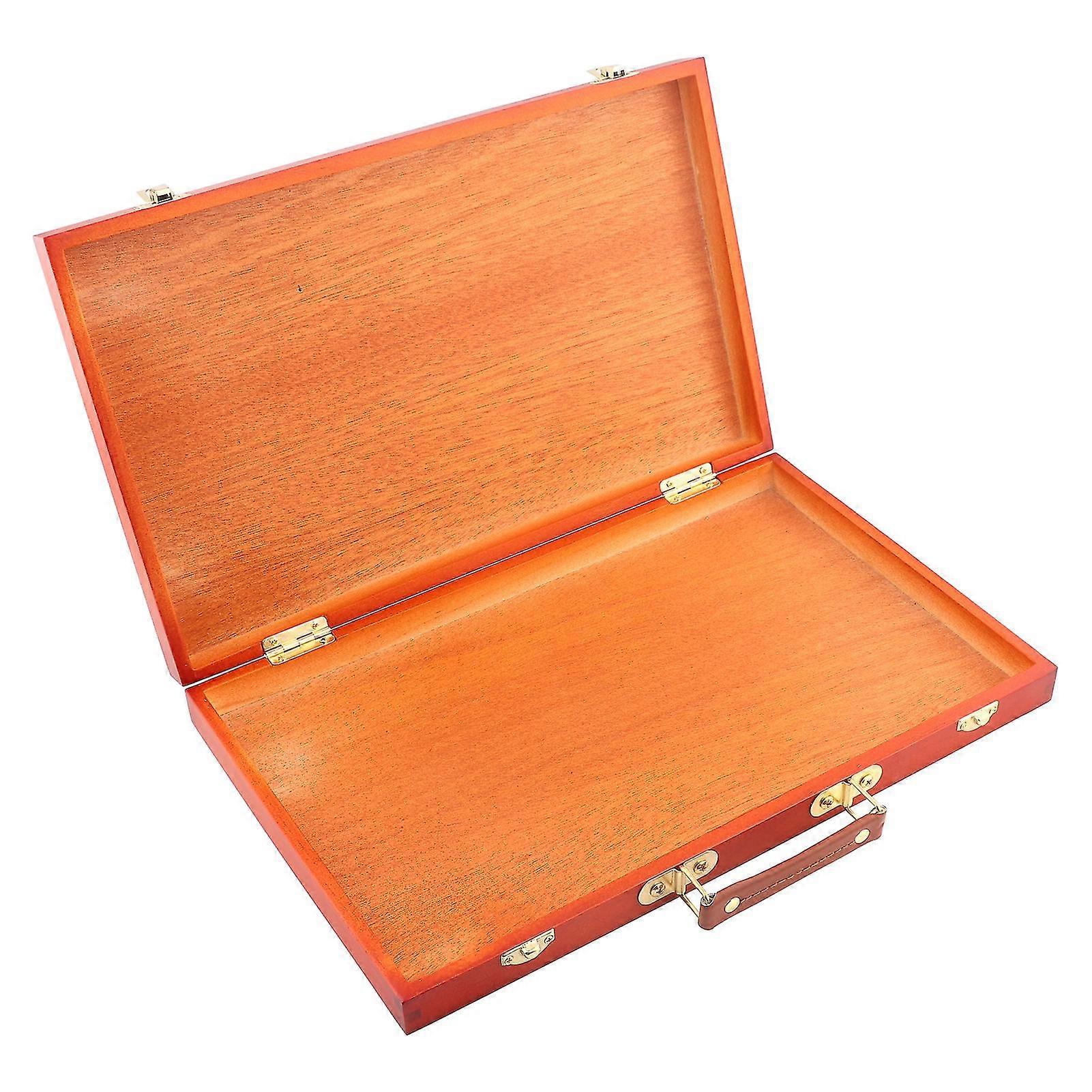 Portable Retro Painting Box with Paulownia Wood Handle - Sketch Drawing Art Supplies