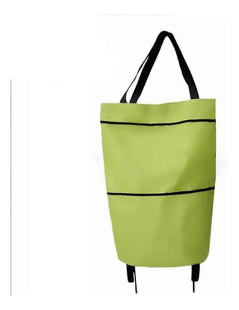 Multifunctional Portable Shopping Trolley Bag Green (1pcs)
