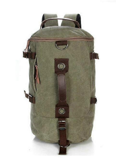 Borsa a tracolla retrò a forma di bidone rotondo da uomo all'aperto con chiusura a cerniera con manico