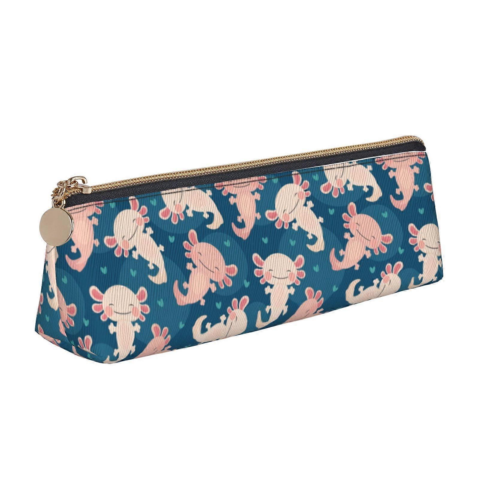 لطيف قنافذ البحر Kawaii نمط (1) لطيف الجلود قلم رصاص حالة مثلث المحمولة القلم سحاب حقيبة للرجال والنساء والمكتب والعمل