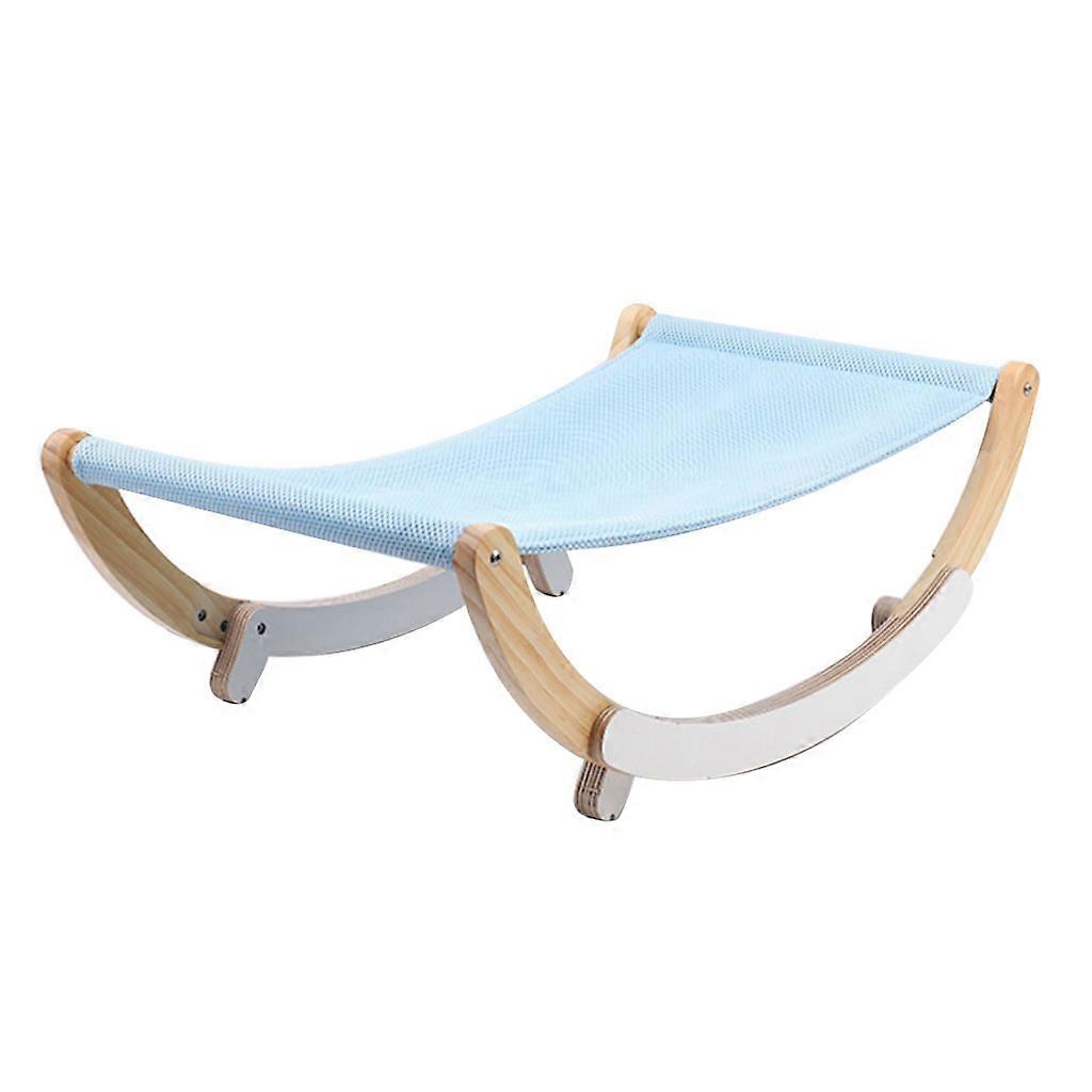 for Cat Hammock Bed for Indoor Cats Moon Shape Frame for Cat Swing Chair Blue/fo